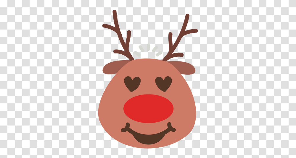 Heart Eyes Reindeer Face Emoticon 48 & Svg Christmas Do Not Enter Sign, Food, Bag, Tick, Sack Transparent Png