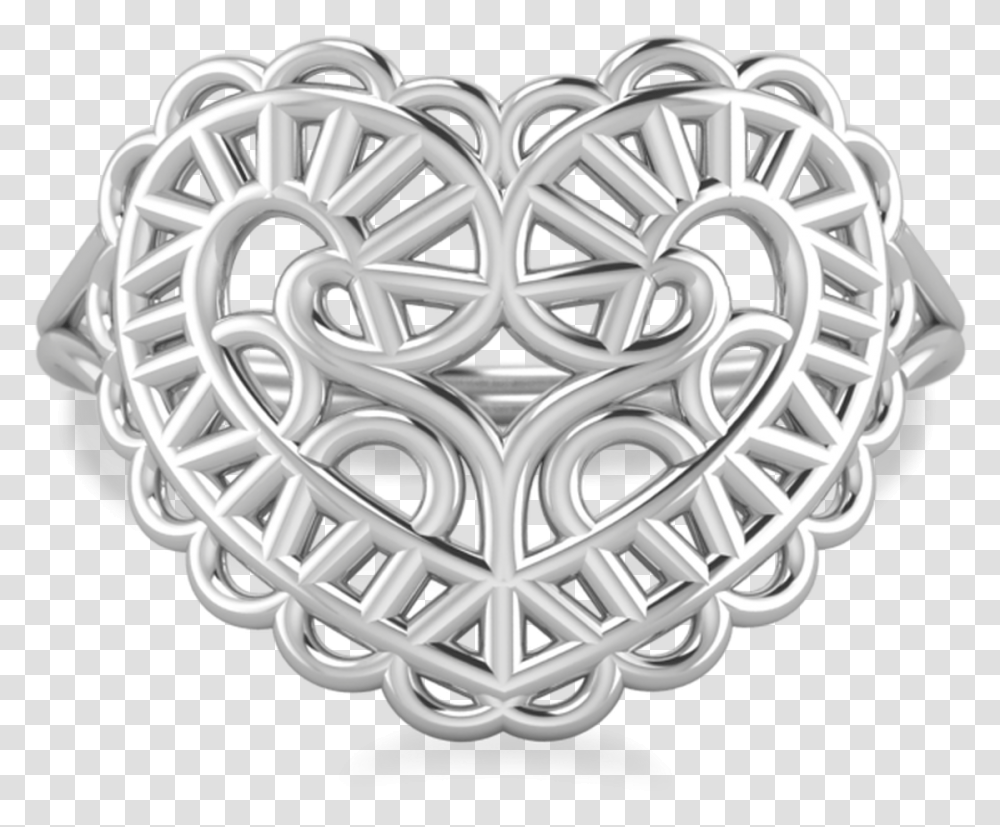 Heart Filigree Ring Circle, Logo, Trademark, Emblem Transparent Png