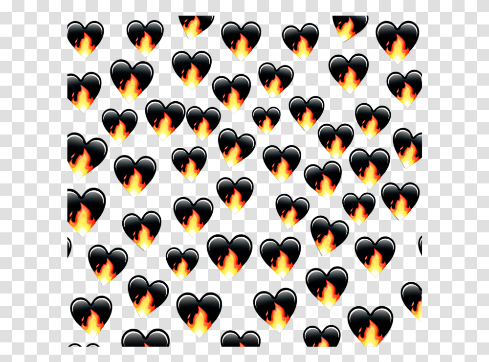 Heart Fire Blackheart Emoji Red Black Background Emoji Background Black Heart Transparent Png