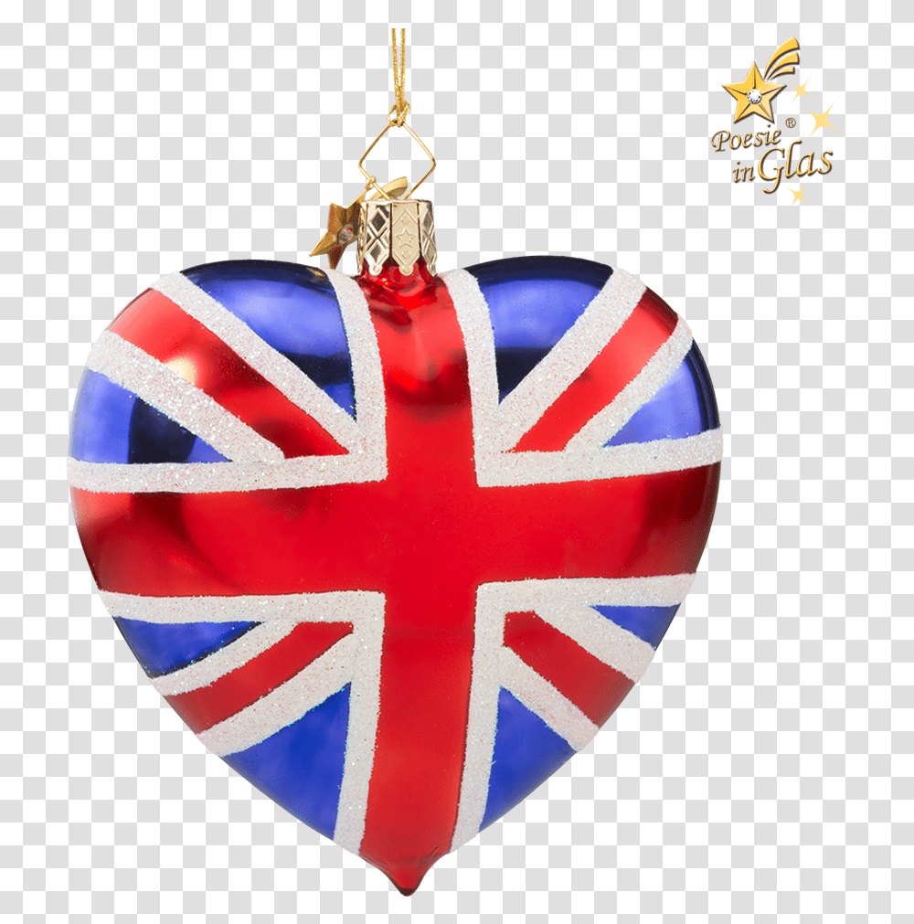 Heart Flag Great Britain Du Drapeau De La Grande Bretagne, Ornament, Pendant Transparent Png