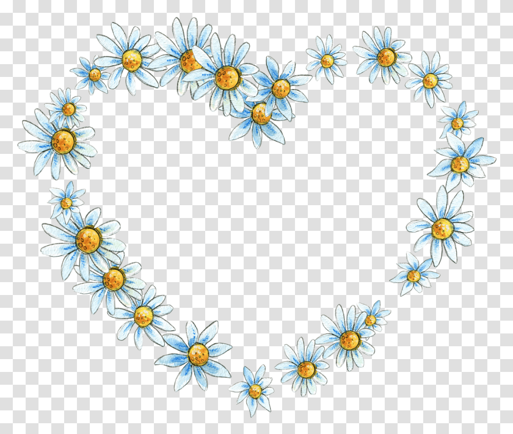 Heart Flower Frame Hd, Wreath, Pattern, Plant, Blossom Transparent Png