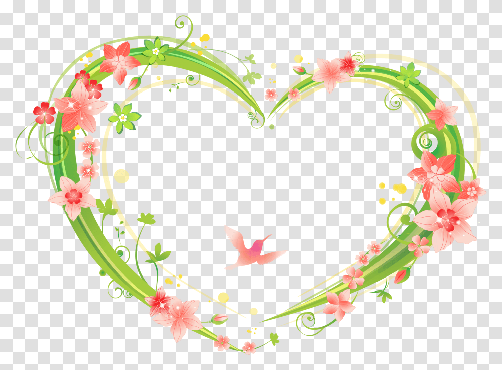 Heart Frame Free For Flower Heart Frame, Graphics, Floral Design, Pattern, Plant Transparent Png