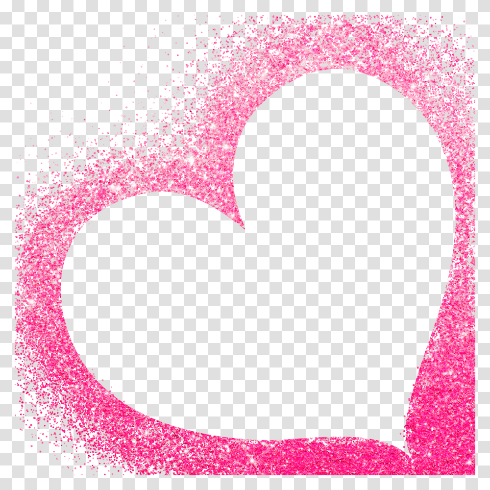 Heart Frames Glitter Pink Valentines Love Freetoedit Transparent Png