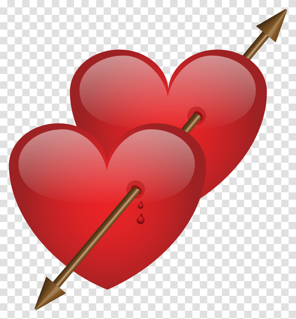 Heart Free Images Download Two Hearts With Arrow, Balloon, Pin Transparent Png