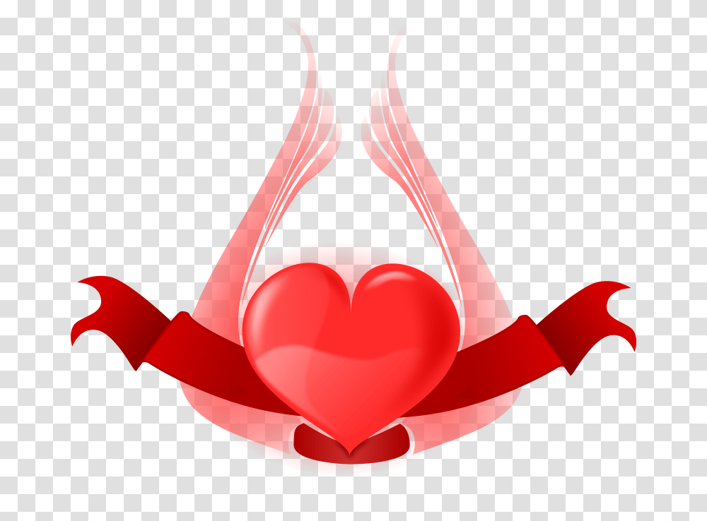 Heart Free Stock Photo Illustration Of A Red Heart With Wings, Lingerie, Underwear, Apparel Transparent Png