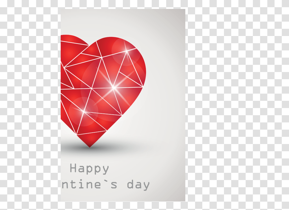 Heart Geometric Shape Vector Valentine Background Valentines Day Geometric Shapes, Balloon, Paper Transparent Png