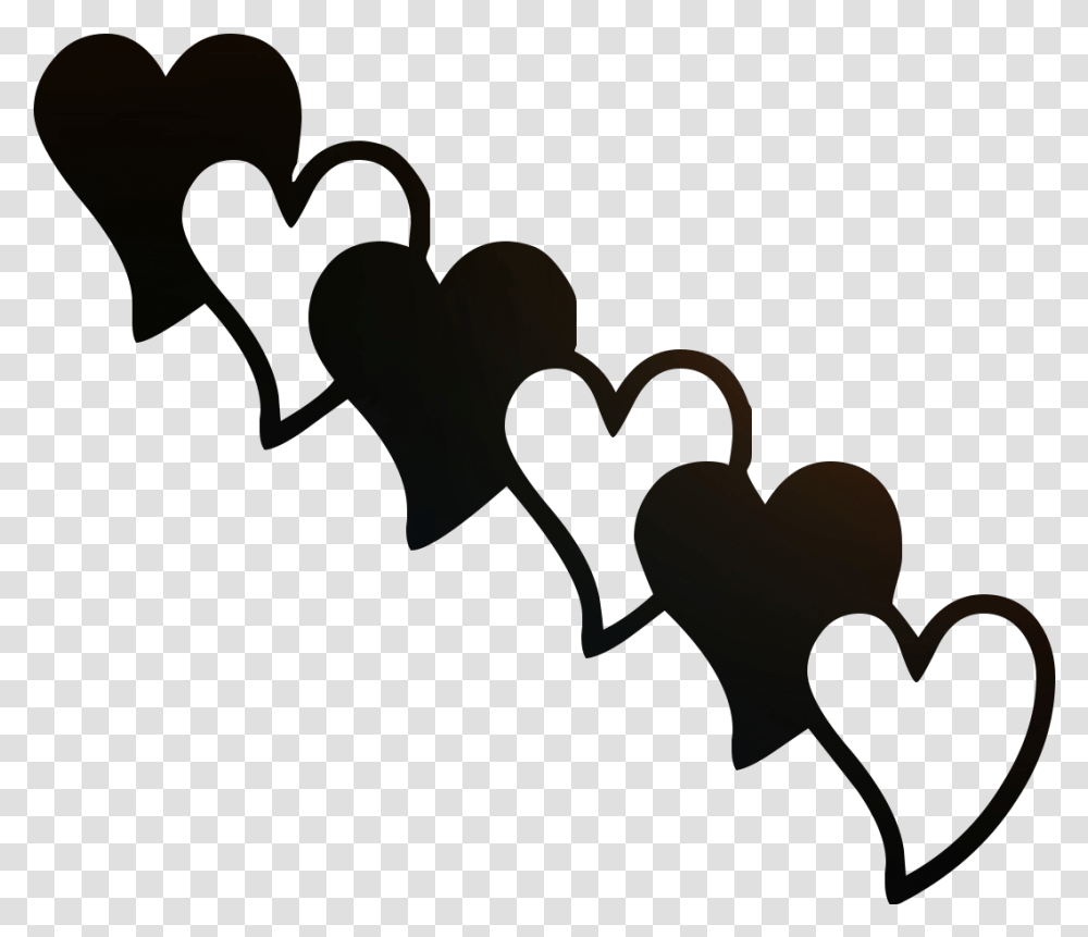 Heart Gif Black And White Hearts, Silhouette, Text, Hand, Crowd Transparent Png