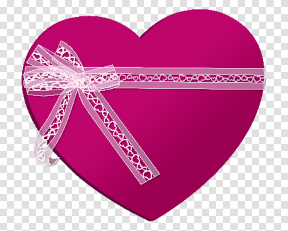 Heart Gift Lace Pink Ribbon Love Sticker By Amanda Bow, Purple, Label, Text Transparent Png