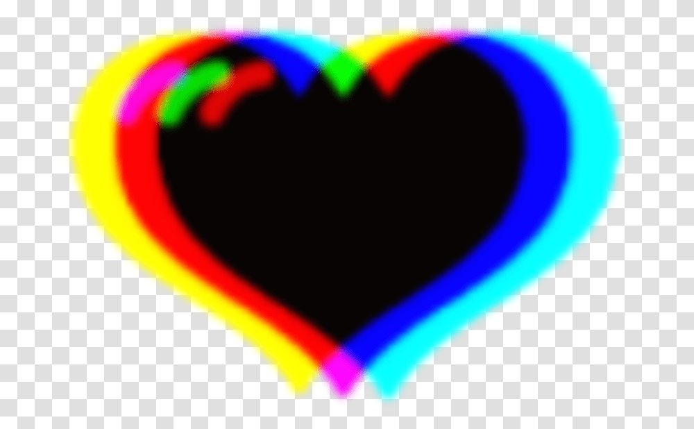 Heart Glitch Black Tumblr Beautiful Heart, Light, Balloon, Plectrum, Label Transparent Png