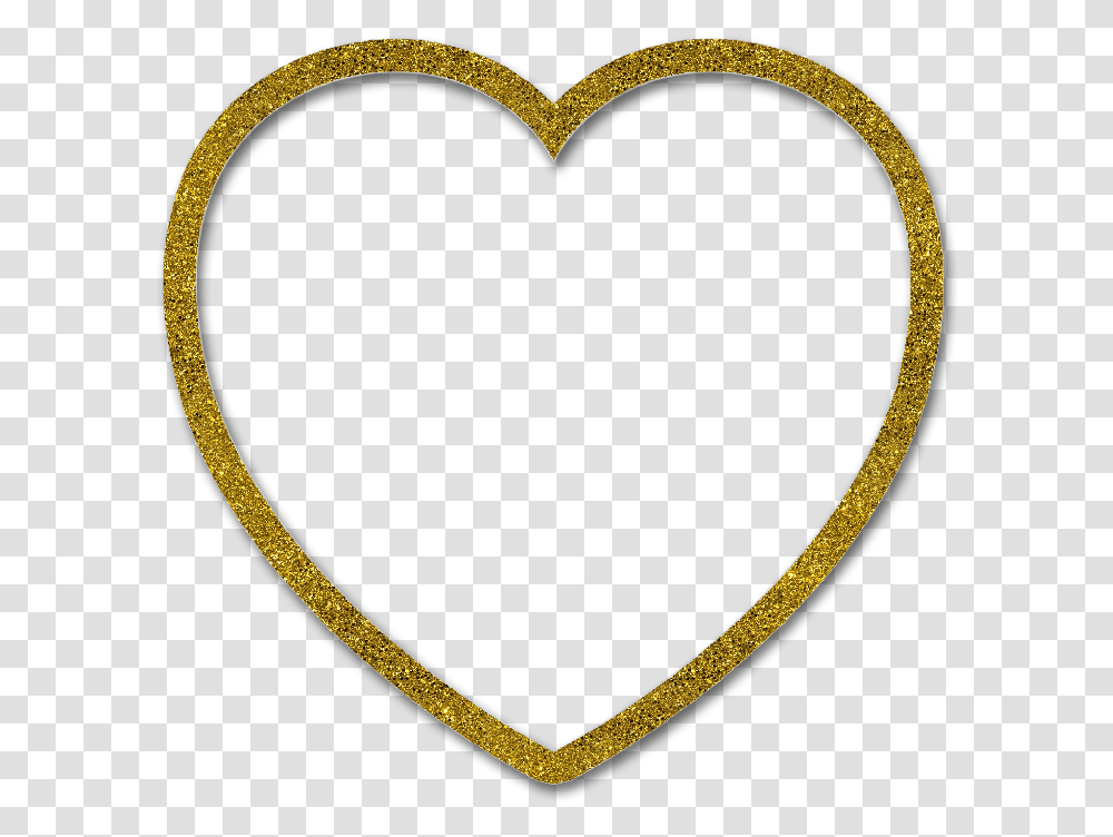 Heart Glitter Gold Frame Borderftestickers Serdce Heart, Rug, Chain, Necklace, Jewelry Transparent Png
