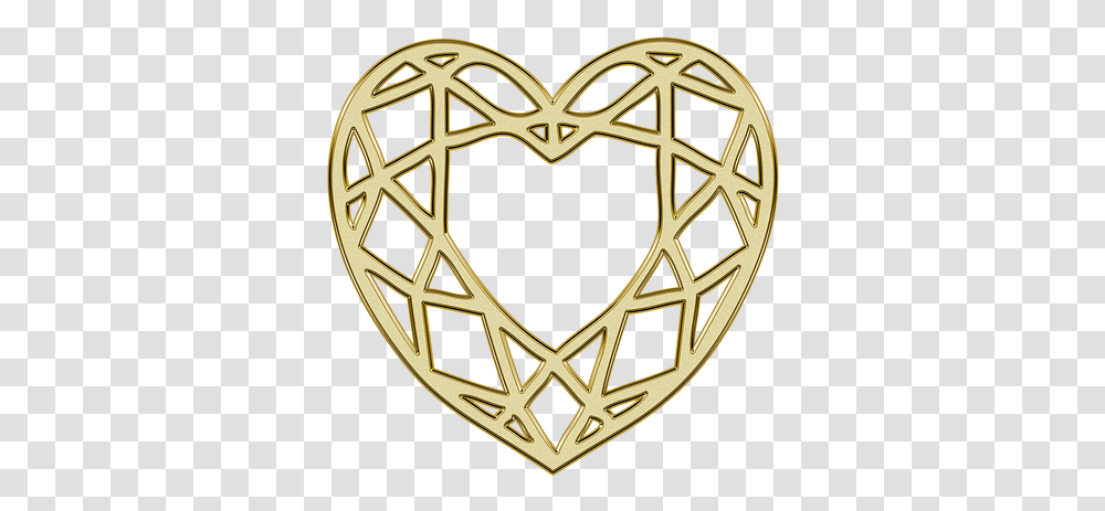 Heart Golden Gold Ornament Jewelry Love Icon Jewelry Designer, Logo, Trademark, Star Symbol Transparent Png