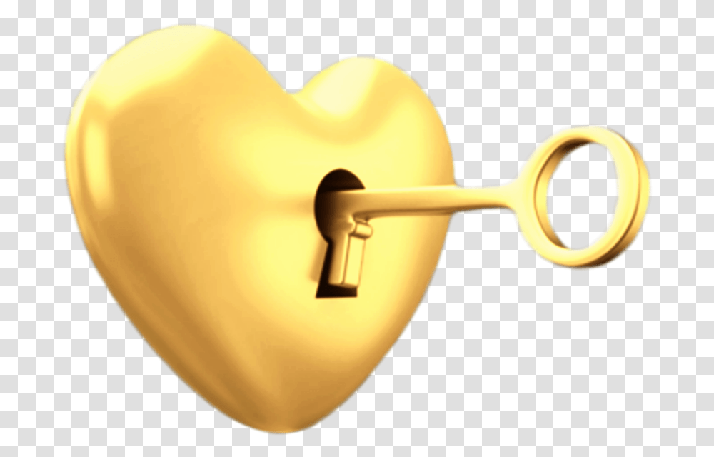 Heart Golden Love, Key Transparent Png