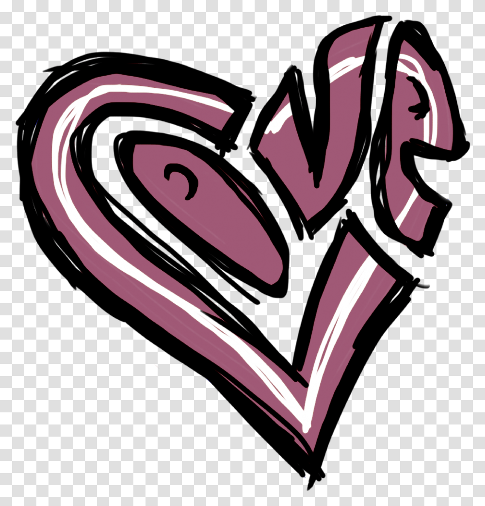 Heart Graffiti, Label Transparent Png