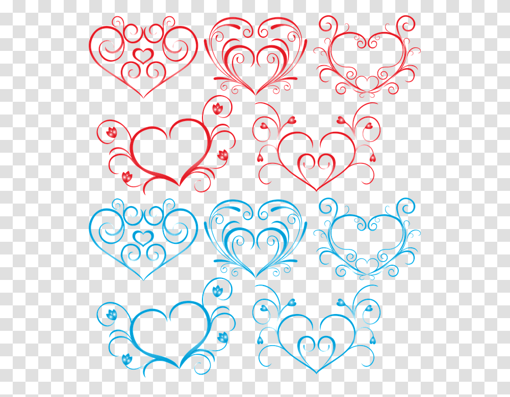 Heart, Pattern, Floral Design, Rug Transparent Png