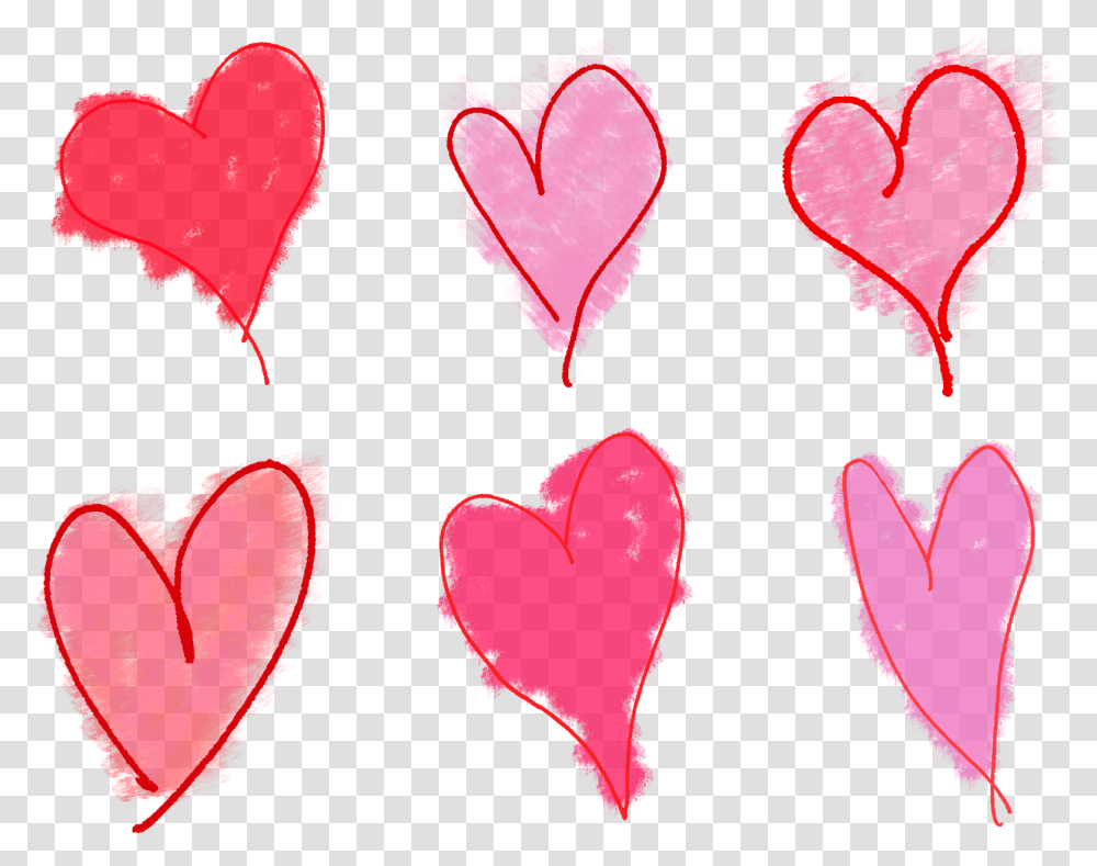 Heart Hands Drawn Pink Heart Clipart, Pillow, Cushion, Flower, Plant Transparent Png