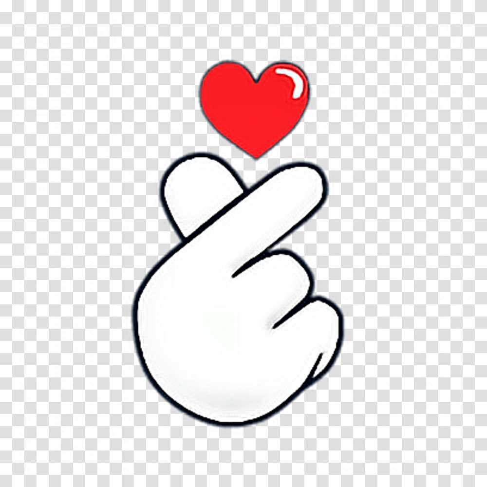 Heart Hands Love Ftestickers Stickers Autocollants Emoji Finger Heart, Alphabet Transparent Png