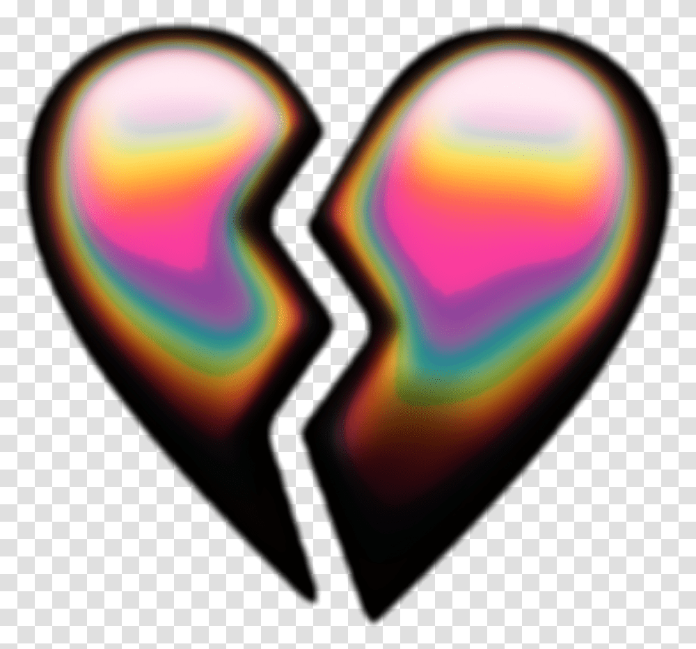 Heart Heart Emoji Holographic Brokenheart Freetoedit Heart Emoji Broken Heart, Graphics, Light, Accessories, Accessory Transparent Png