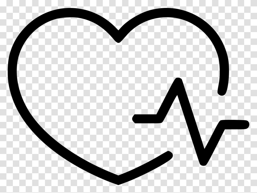 Heart Heartbeat Pulse Icon Free Download, Stencil Transparent Png