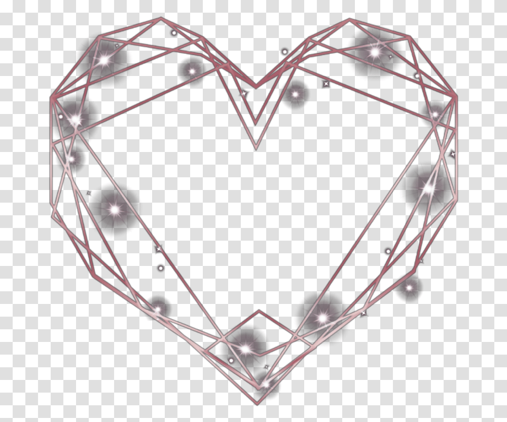 Heart Heartframe Frame Hearts Cute Pink Frames Heart, Lighting, Diamond, Gemstone, Jewelry Transparent Png