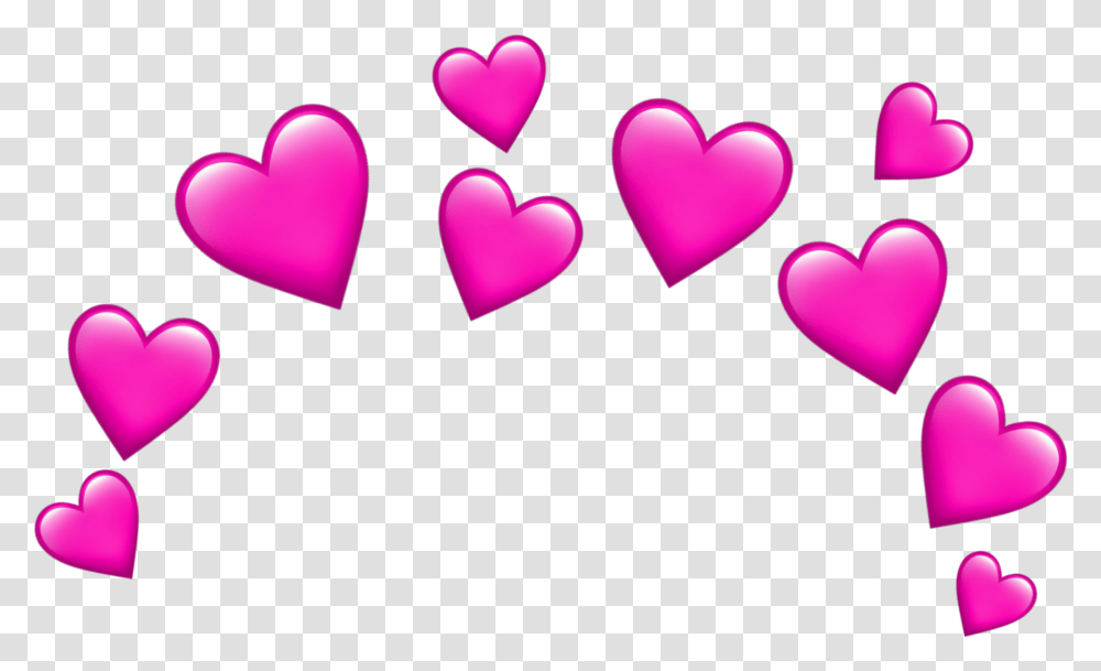 Heart Hearts Crown Emoji Emojis Transpernt Emoji Background Heart Emojis, Light, Cushion Transparent Png