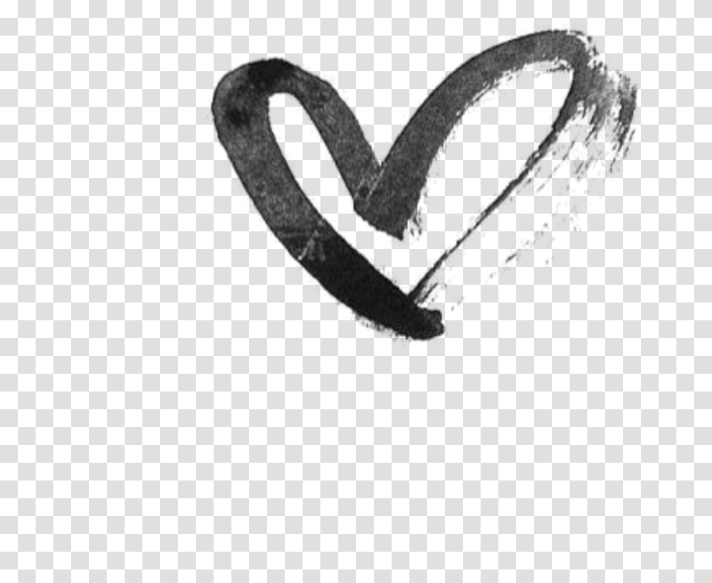 Heart Hearts Drawing Black Tumblr Draw Black Ribbon White Drawing Heart, Alphabet, Snake, Animal Transparent Png