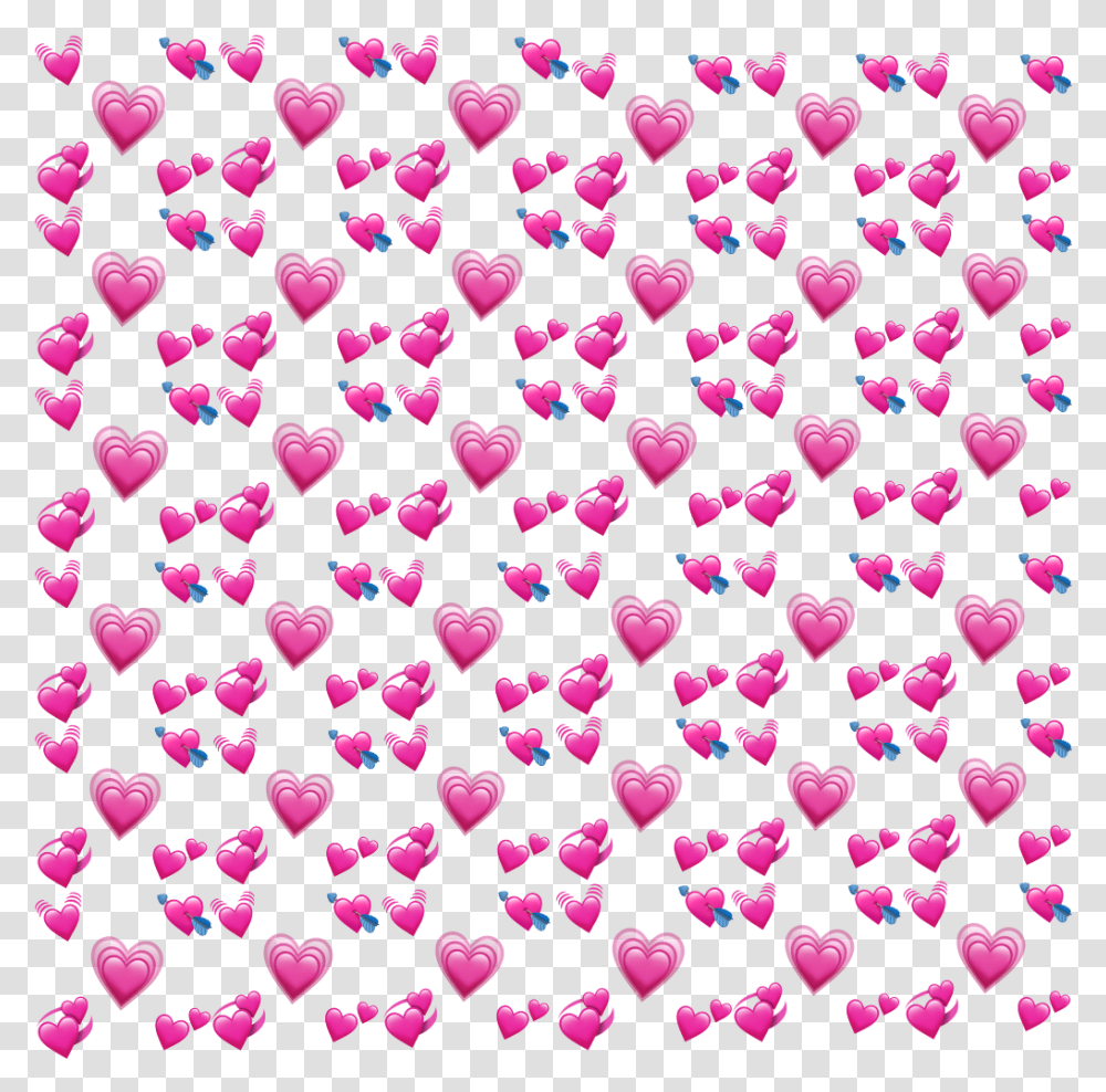 Heart Hearts Emoji Emojis Pink Iphoneemoji Pinkheart Hearts Emoji Meme, Pattern Transparent Png