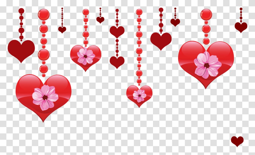 Heart Hearts Falling Hanging Flowers Falling Hearts, Accessories, Accessory, Pendant Transparent Png