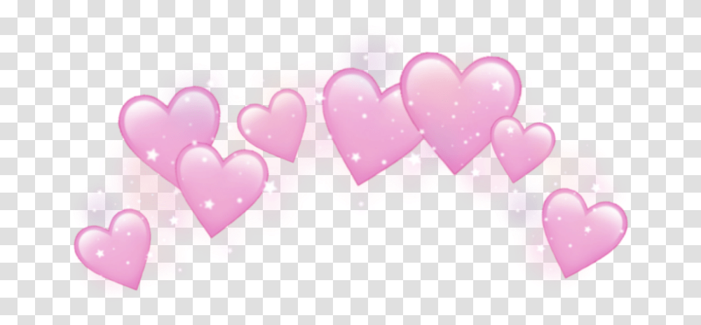 Heart Hearts Pinkhearts Pinkheart Glitter Crown Pink Heart Emoji, Purple, Food, Rubber Eraser, Peeps Transparent Png