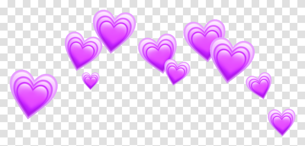Heart Hearts Purple Crown Tumblr Emoji Blue Heart Crown, Interior Design, Indoors, Cushion Transparent Png