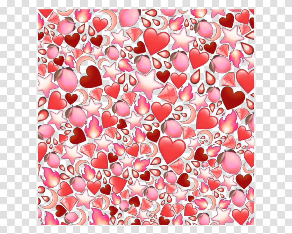 Heart Hearts Red Pink Emoji Emojibackground Background Picsart Stickers Emoji Background, Purple, Pattern, Sprinkles, Glitter Transparent Png