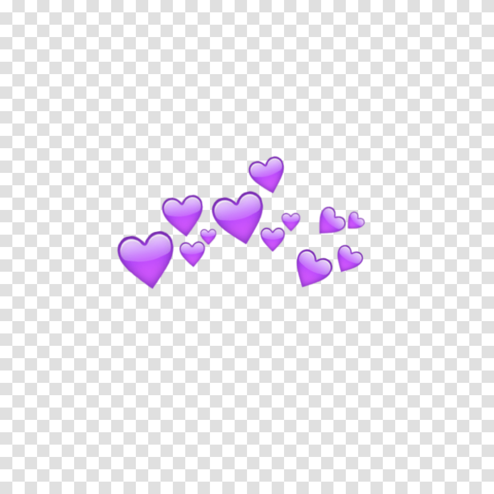 Heart Hearts Tumblr Purple Emoji Crown, Petal, Flower, Plant, Blossom Transparent Png