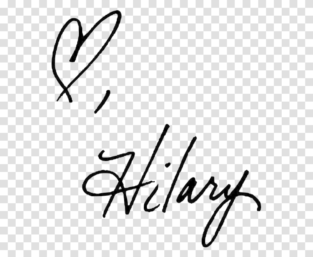 Heart Hilary Calligraphy, Handwriting, Signature, Autograph Transparent Png