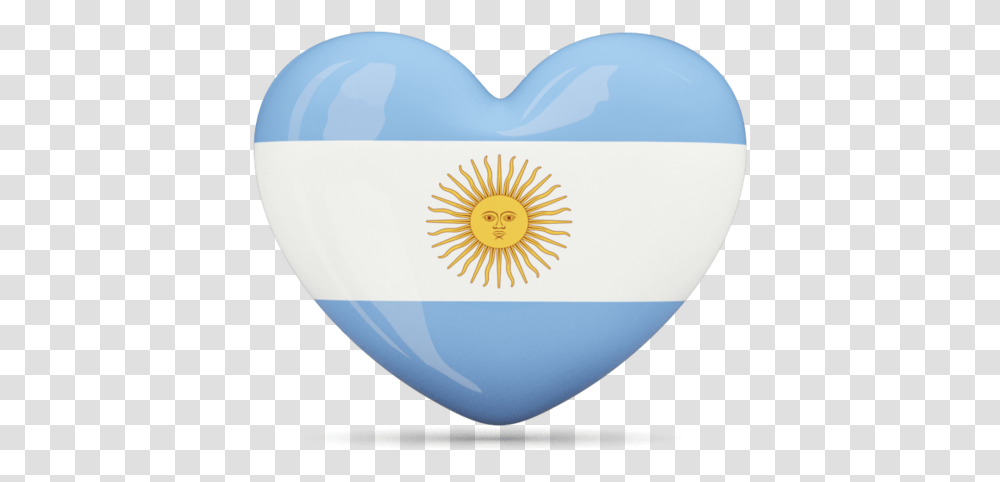 Heart Icon Argentina Flag, Balloon, Bowl, Plectrum Transparent Png