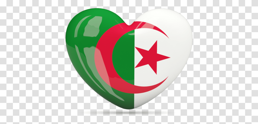 Heart Icon Download Flag Of Algeria Laos Flag Heart, Symbol, Star Symbol Transparent Png