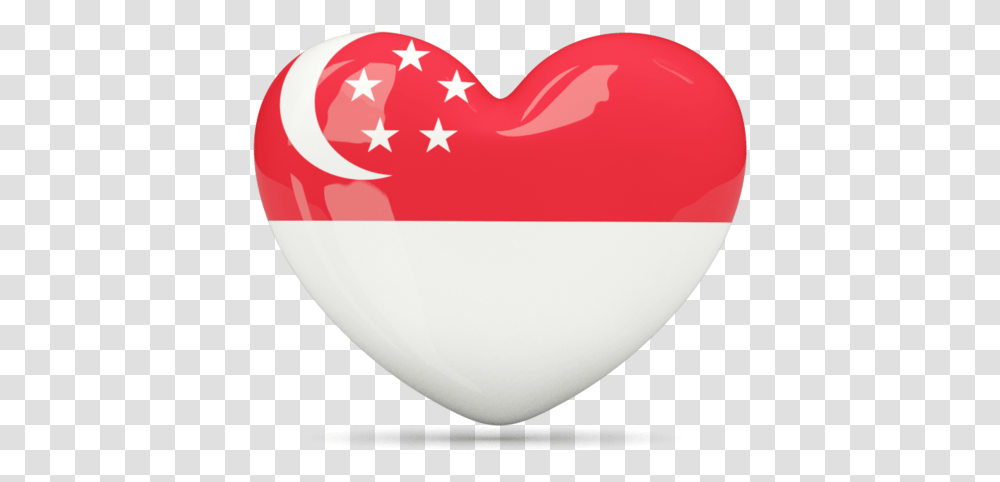 Heart Icon Download Flag Of Singapore Flag Singapore National Day, Symbol, Pillow, Cushion Transparent Png