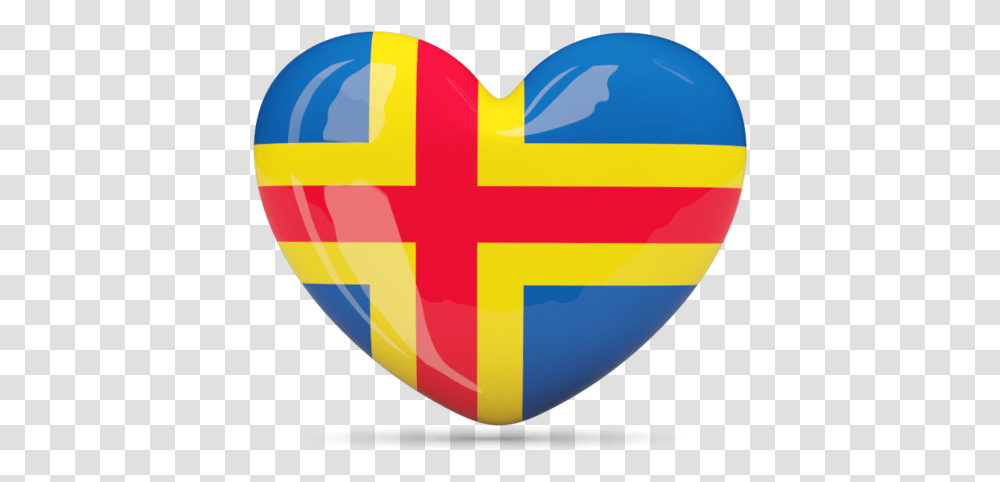 Heart Icon Illustration Of Flag Aland Islands Heart, Balloon, Astronomy, Outer Space, Universe Transparent Png