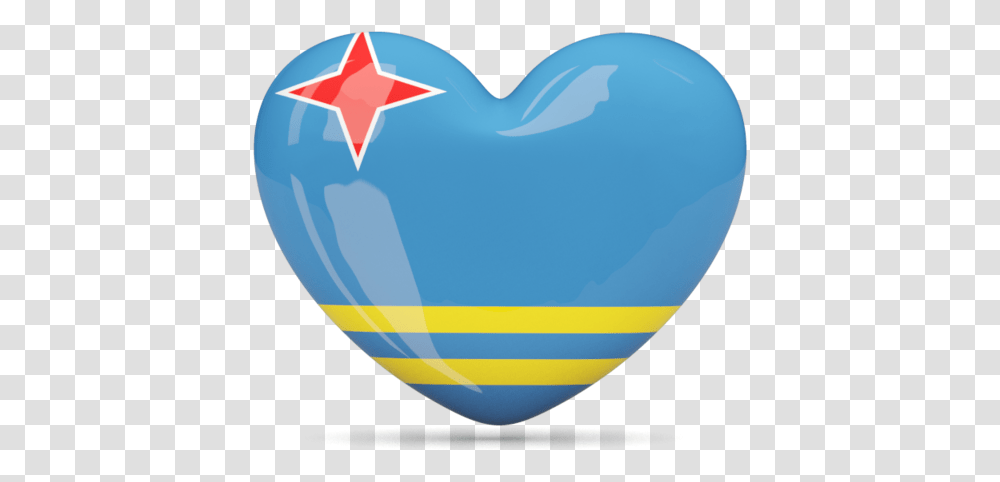 Heart Icon Illustration Of Flag Aruba Aruba Flags, Balloon, Aircraft, Vehicle, Transportation Transparent Png