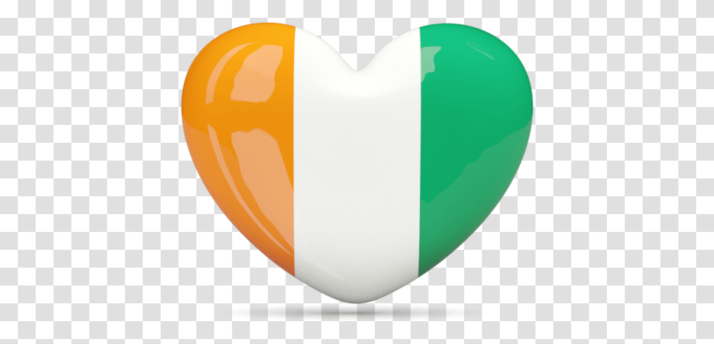 Heart Icon Illustration Of Flag Cote D'ivoire Cote D Ivoire Flag Heart, Balloon, Sweets, Food, Confectionery Transparent Png
