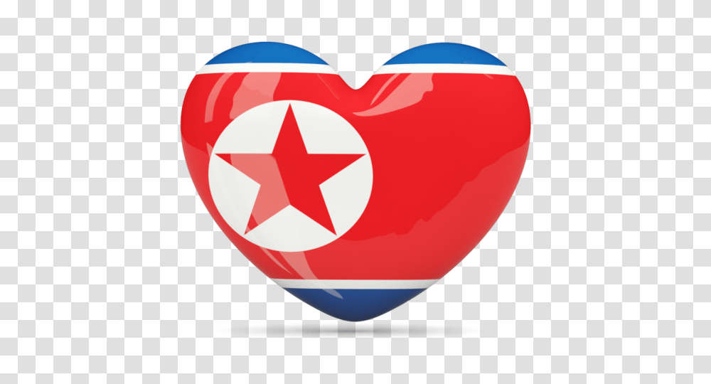 Heart Icon Illustration Of Flag Of North Korea, Balloon, Star Symbol Transparent Png