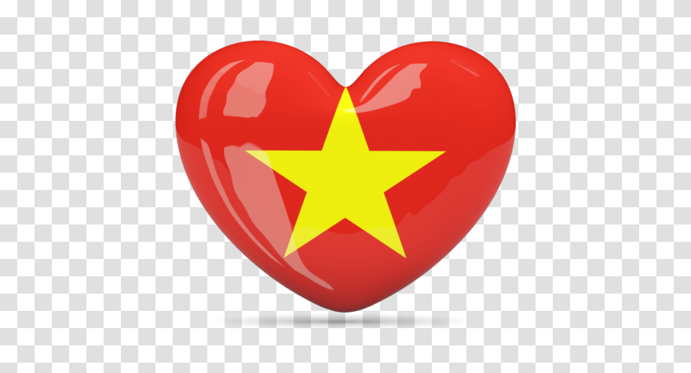 Heart Icon Illustration Of Flag Of Vietnam, Star Symbol, Balloon Transparent Png