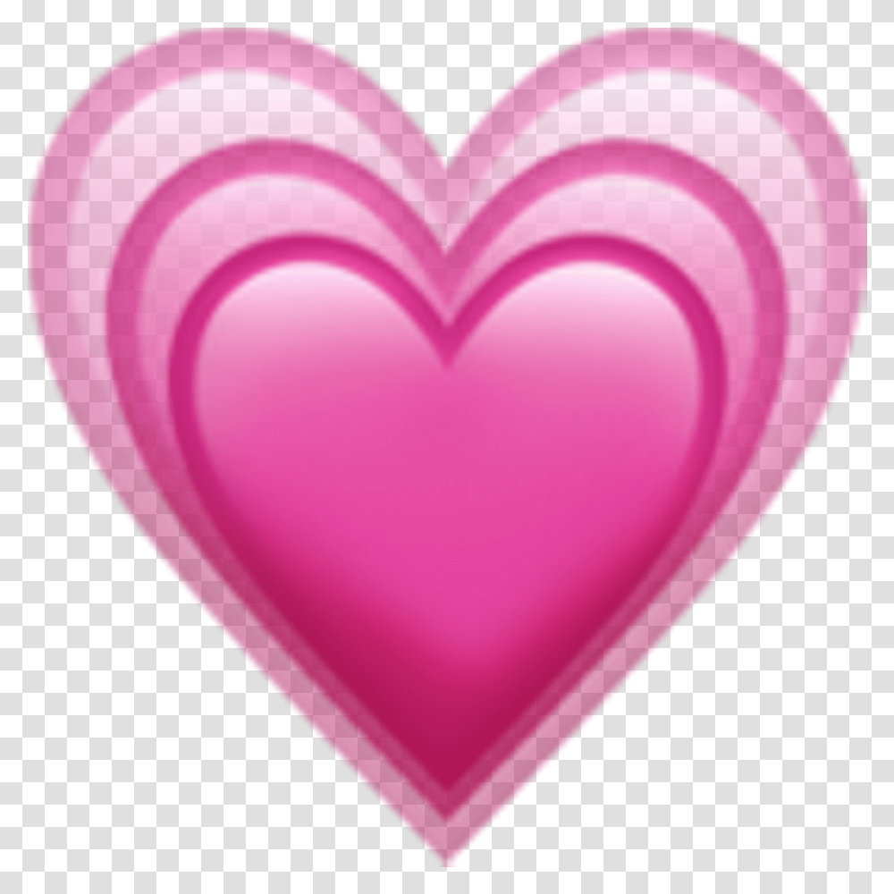 Heart Icon Iphone Heart Emoji Pink Heart Emoji, Balloon, Cushion, Pillow, Label Transparent Png