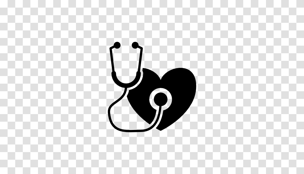 Heart Icons Stethoscope, Stencil, Silhouette, Label Transparent Png