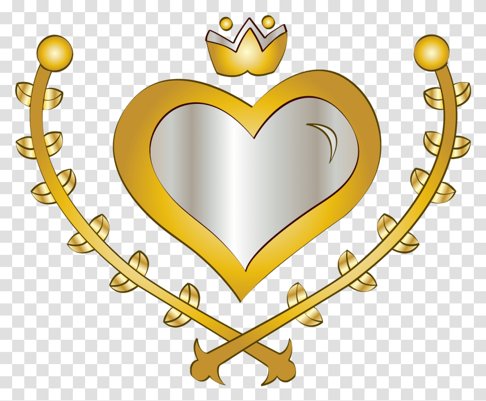 Heart Image Clip Art Gif Pixel Escudos De Corazones, Gold, Jewelry, Accessories, Accessory Transparent Png