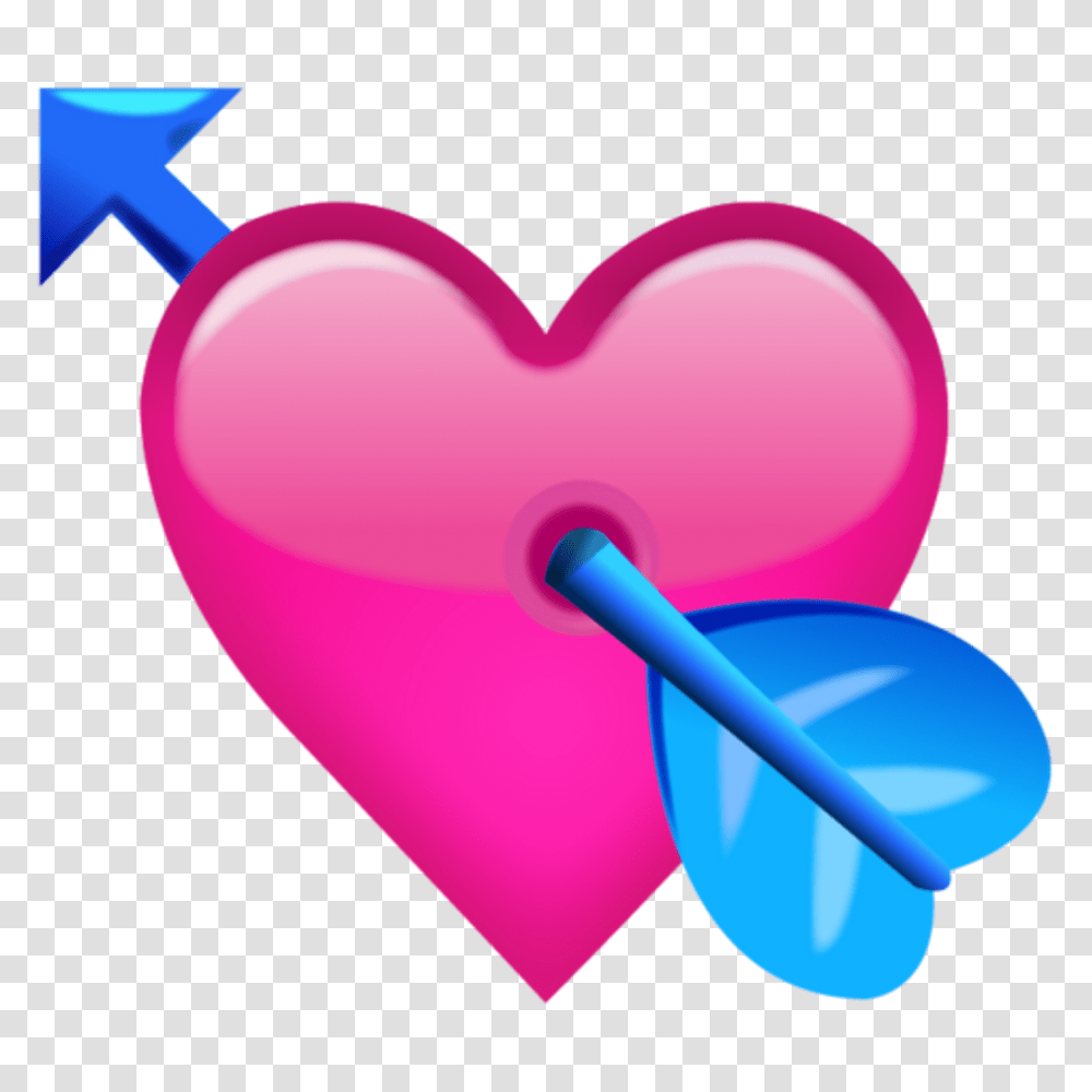 Heart Images Outline Emoji Pink Heart With Arrow Emoji, Food, Pillow, Cushion, Balloon Transparent Png