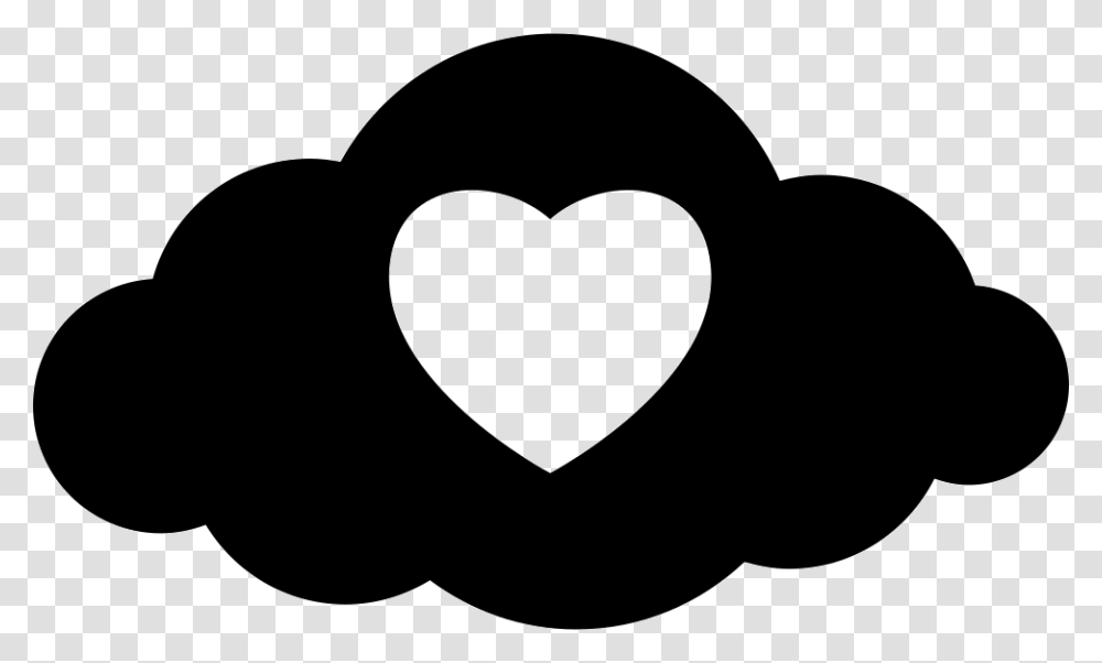 Heart In A Cloud Heart Cloud Icon, Stencil, Baseball Cap, Hat Transparent Png