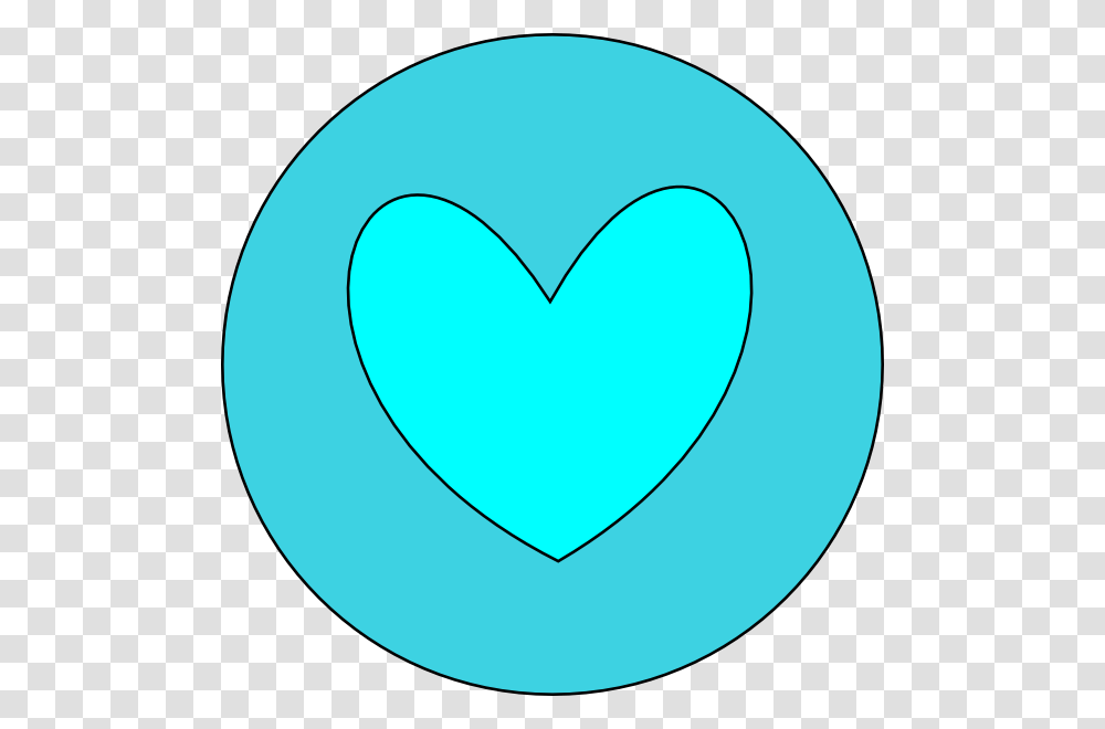 Heart In Circle Blue Clip Art Transparent Png