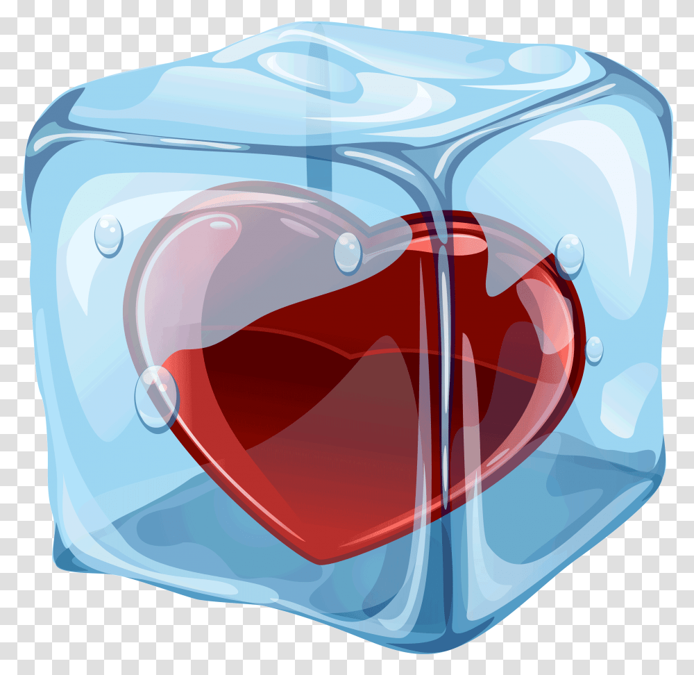 Heart In Ice Cube Clipart Heart In Ice Cube, Nature, Outdoors, Snow, Paper Transparent Png