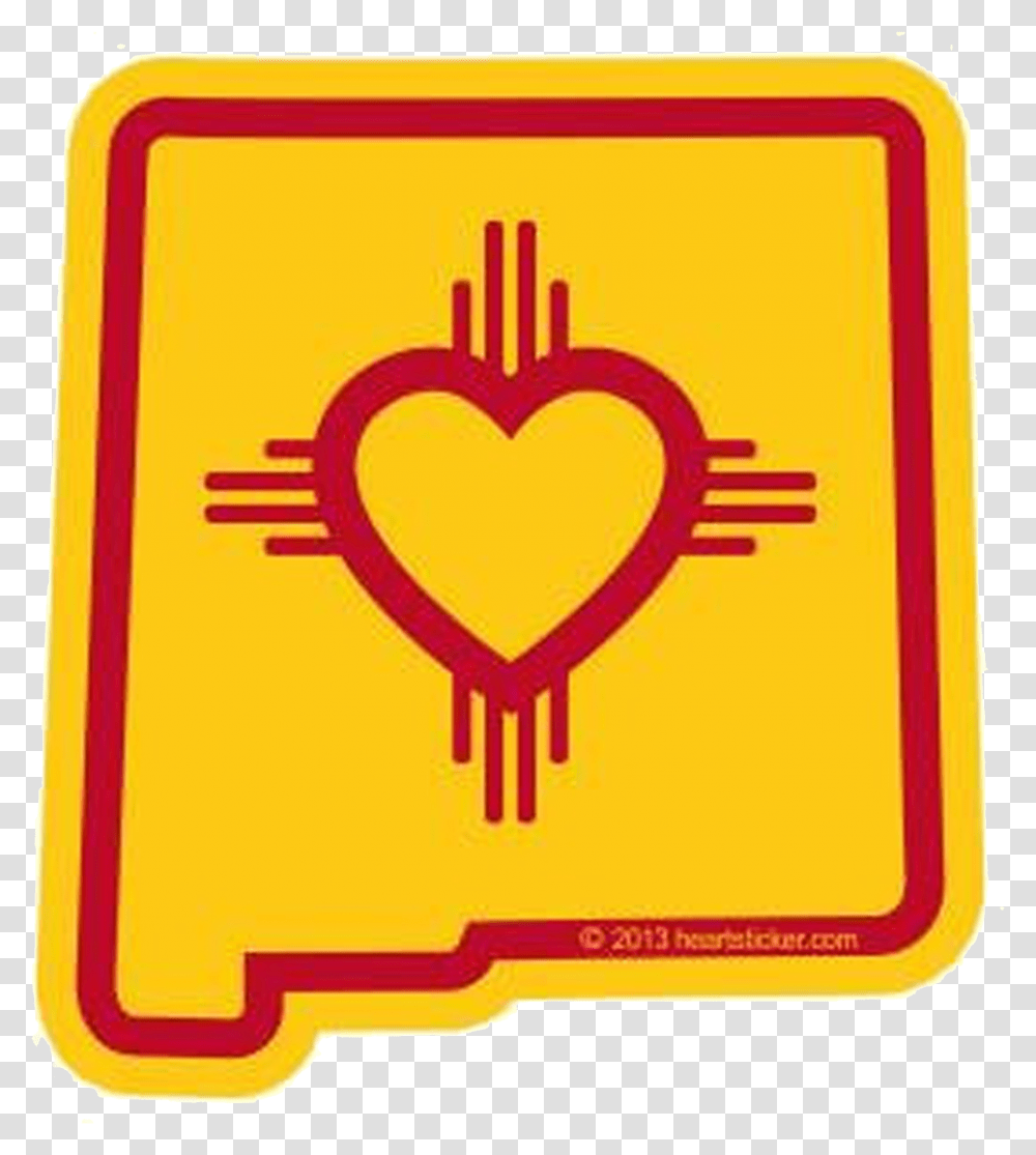 Heart In New Mexico Nm Sticker All New Mexico State Clipart, Symbol, Label, Text, Logo Transparent Png