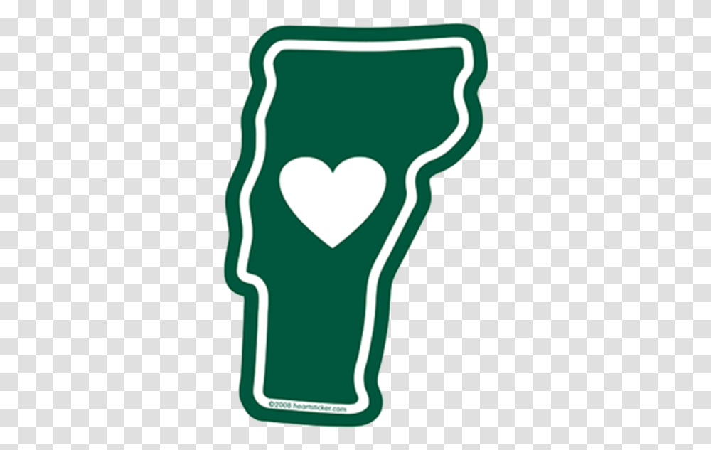 Heart In Vermont Vt Stickerall Weather High Quality Green Outline Of Vermont State, Light, Hand, Lightbulb Transparent Png