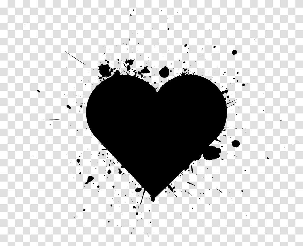 Heart Ink Splatter, Gray, World Of Warcraft Transparent Png